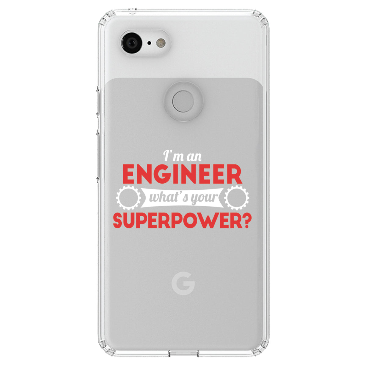 I'm an Engineer What's Your Superpower Clear Shockproof iPhone Case, view 21