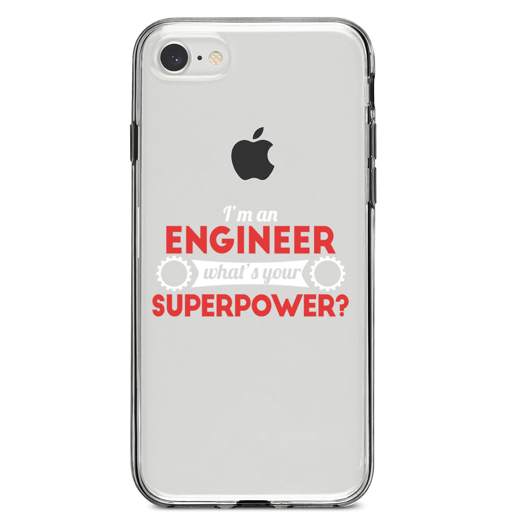 I'm an Engineer What's Your Superpower Clear Shockproof iPhone Case, view 5