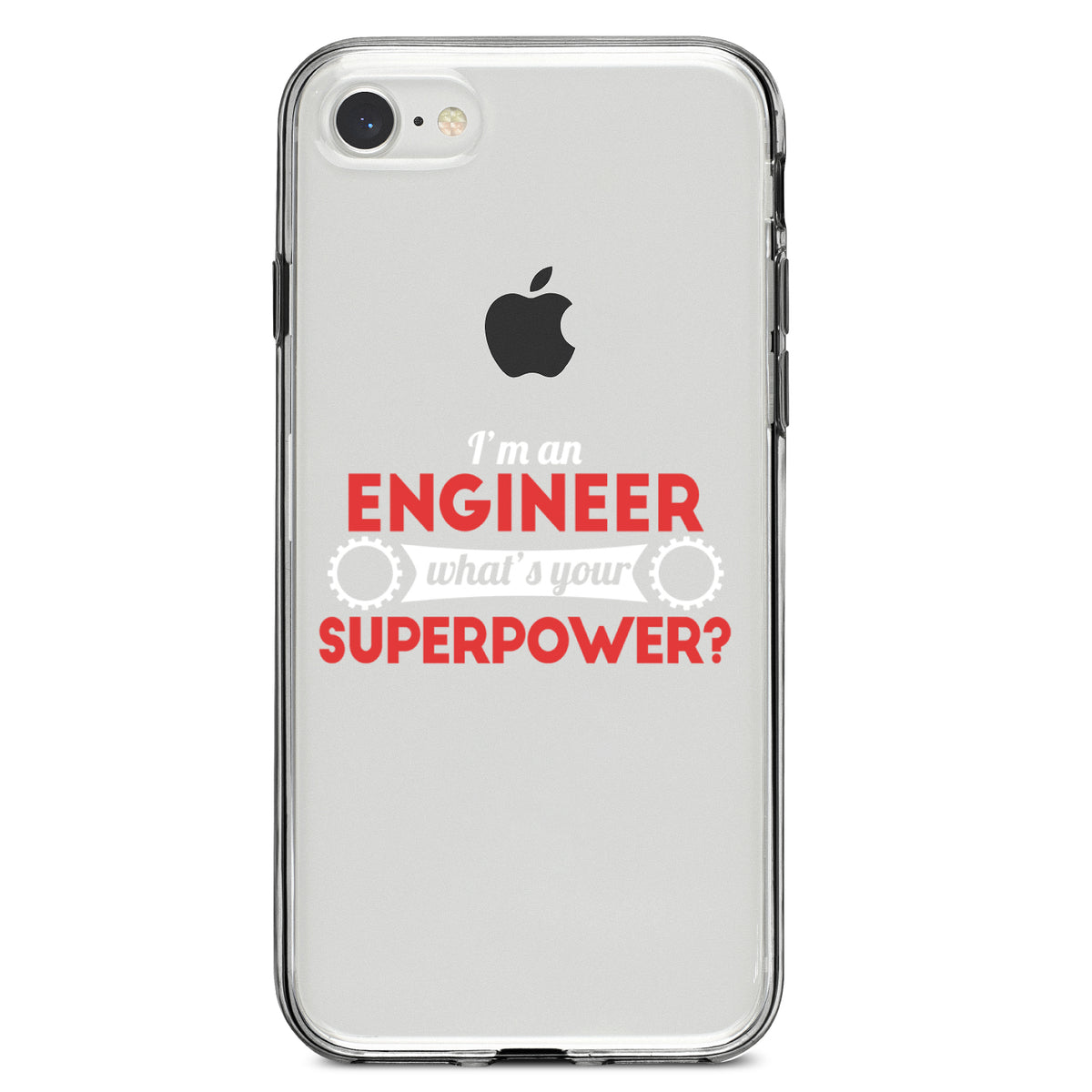 I'm an Engineer What's Your Superpower Clear Shockproof iPhone Case, view 5