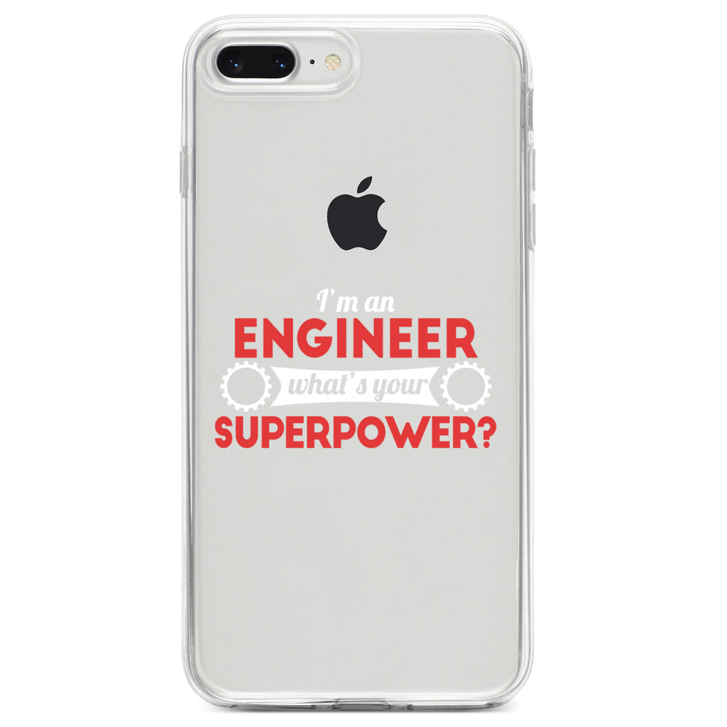 I'm an Engineer What's Your Superpower Clear Shockproof iPhone Case, view 6