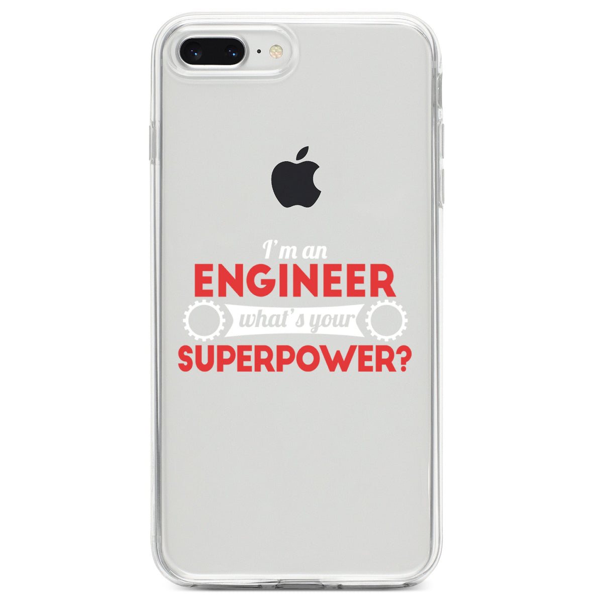 I'm an Engineer What's Your Superpower Clear Shockproof iPhone Case, view 6