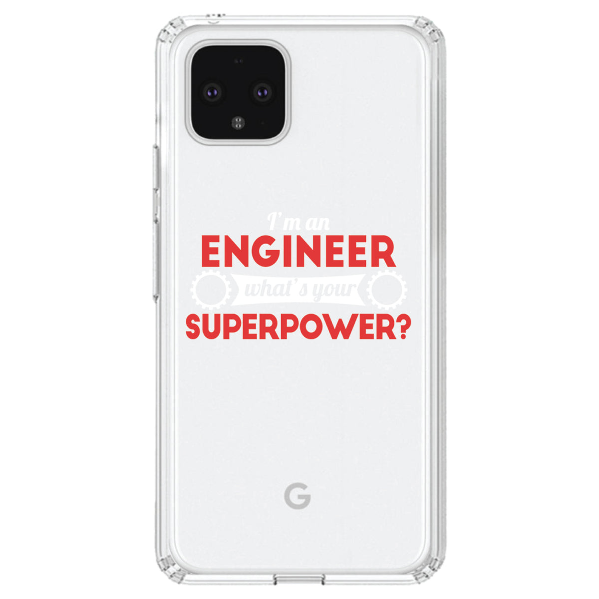 I'm an Engineer What's Your Superpower Clear Shockproof iPhone Case, view 24