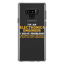 DistinctInk® Clear Shockproof Hybrid Case for Apple iPhone / Samsung Galaxy / Google Pixel - I'm an Electronics Engineer I Solve Problems