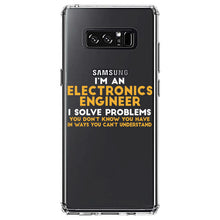 DistinctInk® Clear Shockproof Hybrid Case for Apple iPhone / Samsung Galaxy / Google Pixel - I'm an Electronics Engineer I Solve Problems