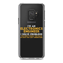 DistinctInk® Clear Shockproof Hybrid Case for Apple iPhone / Samsung Galaxy / Google Pixel - I'm an Electronics Engineer I Solve Problems