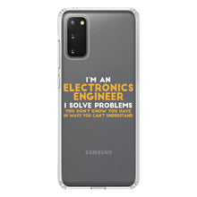 DistinctInk® Clear Shockproof Hybrid Case for Apple iPhone / Samsung Galaxy / Google Pixel - I'm an Electronics Engineer I Solve Problems