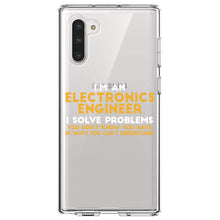 DistinctInk® Clear Shockproof Hybrid Case for Apple iPhone / Samsung Galaxy / Google Pixel - I'm an Electronics Engineer I Solve Problems