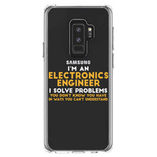 DistinctInk® Clear Shockproof Hybrid Case for Apple iPhone / Samsung Galaxy / Google Pixel - I'm an Electronics Engineer I Solve Problems