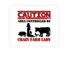 DistinctInk Custom Foam Rubber Mouse Pad - 1/4" Thick - Area Controlled By Crazy Farm Lady