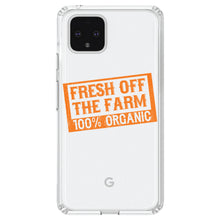 DistinctInk® Clear Shockproof Hybrid Case for Apple iPhone / Samsung Galaxy / Google Pixel - Fresh Off the Farm 100% Organic