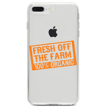 DistinctInk® Clear Shockproof Hybrid Case for Apple iPhone / Samsung Galaxy / Google Pixel - Fresh Off the Farm 100% Organic
