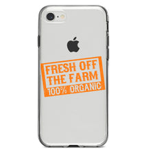 DistinctInk® Clear Shockproof Hybrid Case for Apple iPhone / Samsung Galaxy / Google Pixel - Fresh Off the Farm 100% Organic