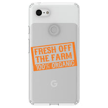 DistinctInk® Clear Shockproof Hybrid Case for Apple iPhone / Samsung Galaxy / Google Pixel - Fresh Off the Farm 100% Organic