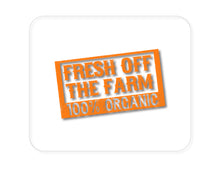 DistinctInk Custom Foam Rubber Mouse Pad - 1/4" Thick - Fresh Off the Farm 100% Organic