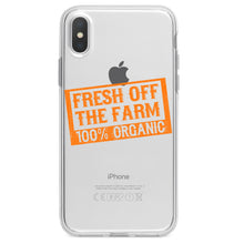 DistinctInk® Clear Shockproof Hybrid Case for Apple iPhone / Samsung Galaxy / Google Pixel - Fresh Off the Farm 100% Organic