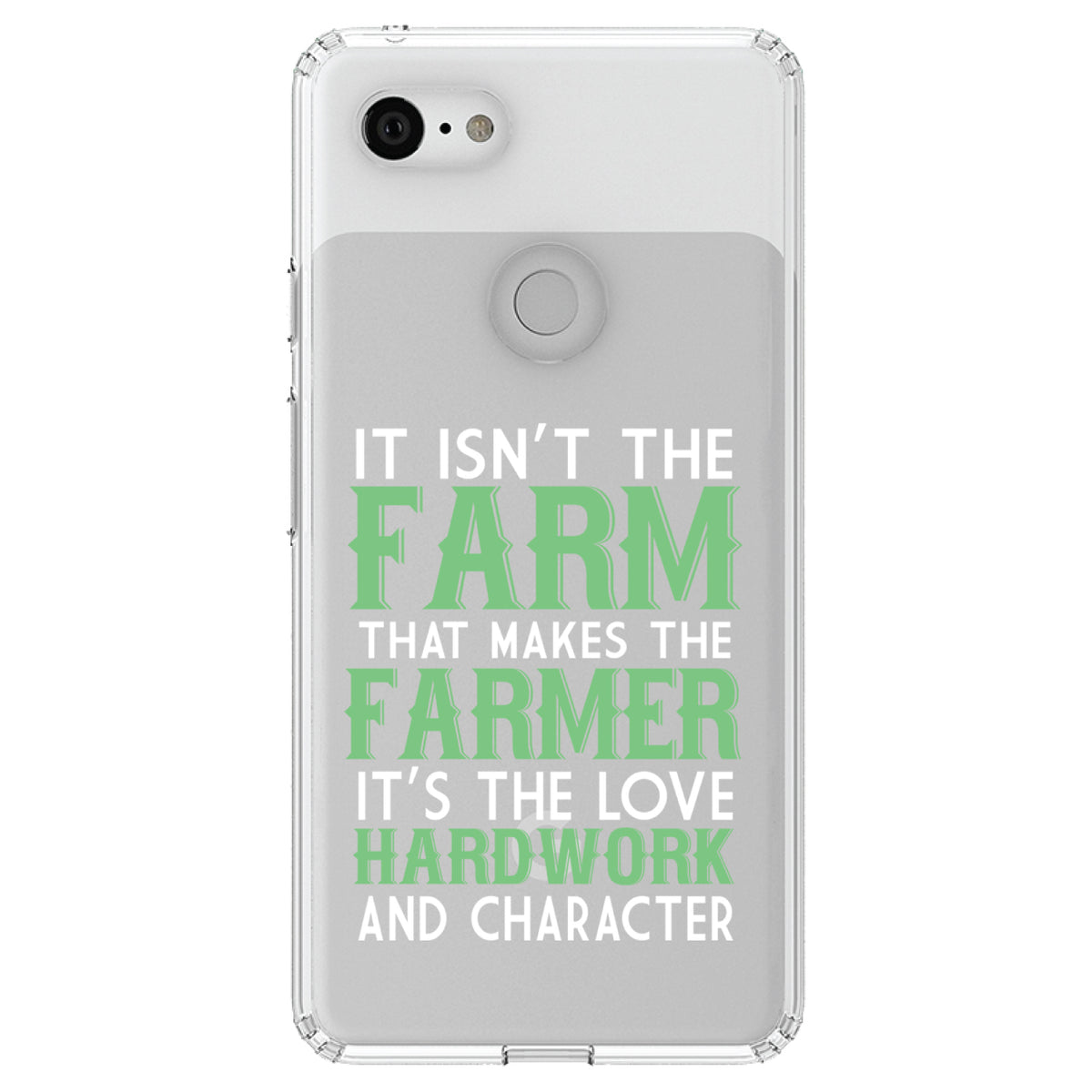 Hard Work & Character Make the Farmer Clear Shockproof iPhone Case, view 21