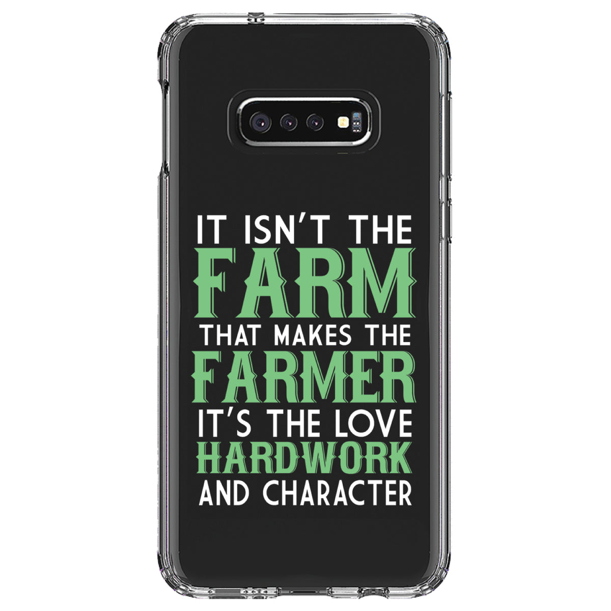 Hard Work & Character Make the Farmer Clear Shockproof iPhone Case, view 18