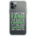 Hard Work & Character Make the Farmer Clear Shockproof iPhone Case