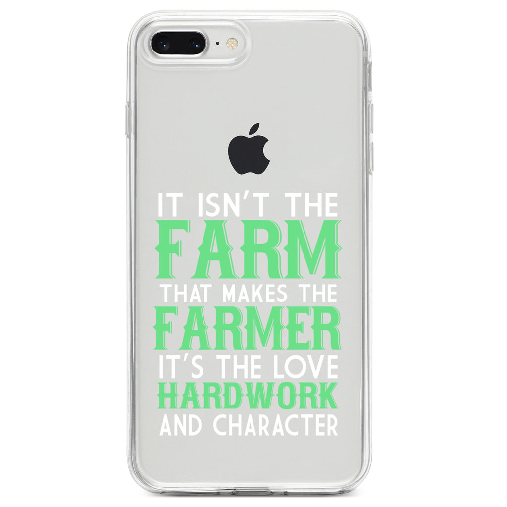 Hard Work & Character Make the Farmer Clear Shockproof iPhone Case, view 6