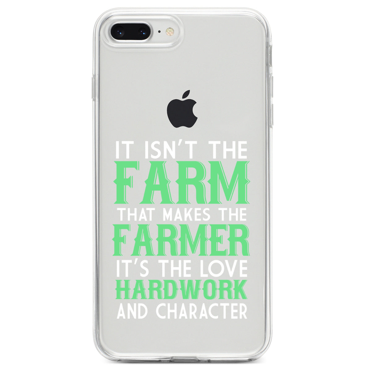 Hard Work & Character Make the Farmer Clear Shockproof iPhone Case, view 6