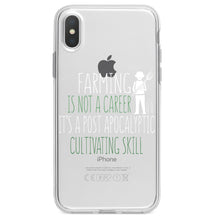 DistinctInk® Clear Shockproof Hybrid Case for Apple iPhone / Samsung Galaxy / Google Pixel - Farming is Not a Career Post Apocalyptic Skill