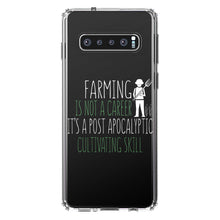 DistinctInk® Clear Shockproof Hybrid Case for Apple iPhone / Samsung Galaxy / Google Pixel - Farming is Not a Career Post Apocalyptic Skill