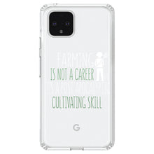 DistinctInk® Clear Shockproof Hybrid Case for Apple iPhone / Samsung Galaxy / Google Pixel - Farming is Not a Career Post Apocalyptic Skill