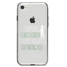 DistinctInk® Clear Shockproof Hybrid Case for Apple iPhone / Samsung Galaxy / Google Pixel - Farming is Not a Career Post Apocalyptic Skill