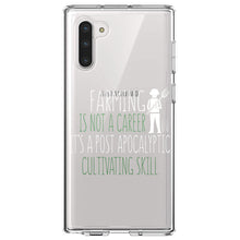 DistinctInk® Clear Shockproof Hybrid Case for Apple iPhone / Samsung Galaxy / Google Pixel - Farming is Not a Career Post Apocalyptic Skill