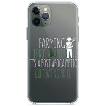 DistinctInk® Clear Shockproof Hybrid Case for Apple iPhone / Samsung Galaxy / Google Pixel - Farming is Not a Career Post Apocalyptic Skill
