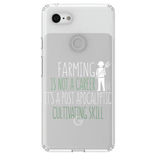 DistinctInk® Clear Shockproof Hybrid Case for Apple iPhone / Samsung Galaxy / Google Pixel - Farming is Not a Career Post Apocalyptic Skill