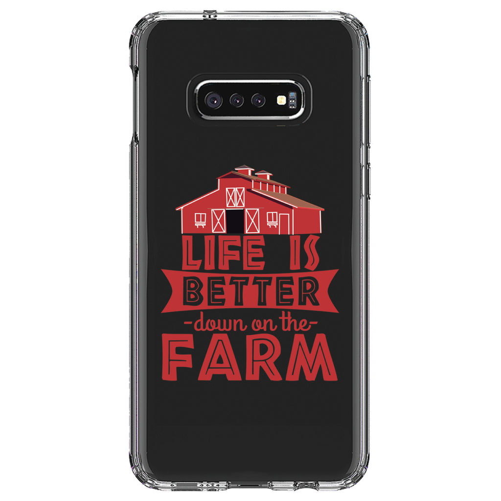 Life is Better Down on the Farm Clear Shockproof iPhone Case, view 18