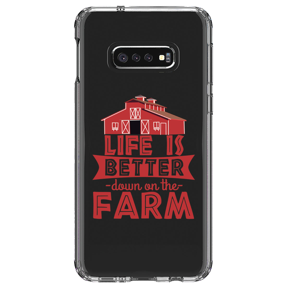 Life is Better Down on the Farm Clear Shockproof iPhone Case, view 18