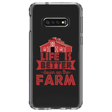 DistinctInk® Clear Shockproof Hybrid Case for Apple iPhone / Samsung Galaxy / Google Pixel - Life is Better Down on the Farm