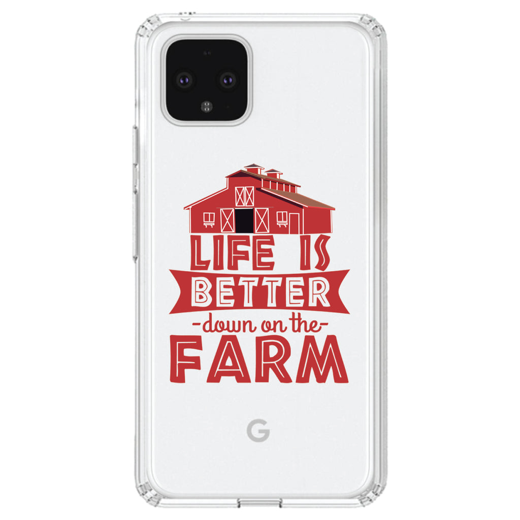 Life is Better Down on the Farm Clear Shockproof iPhone Case, view 23