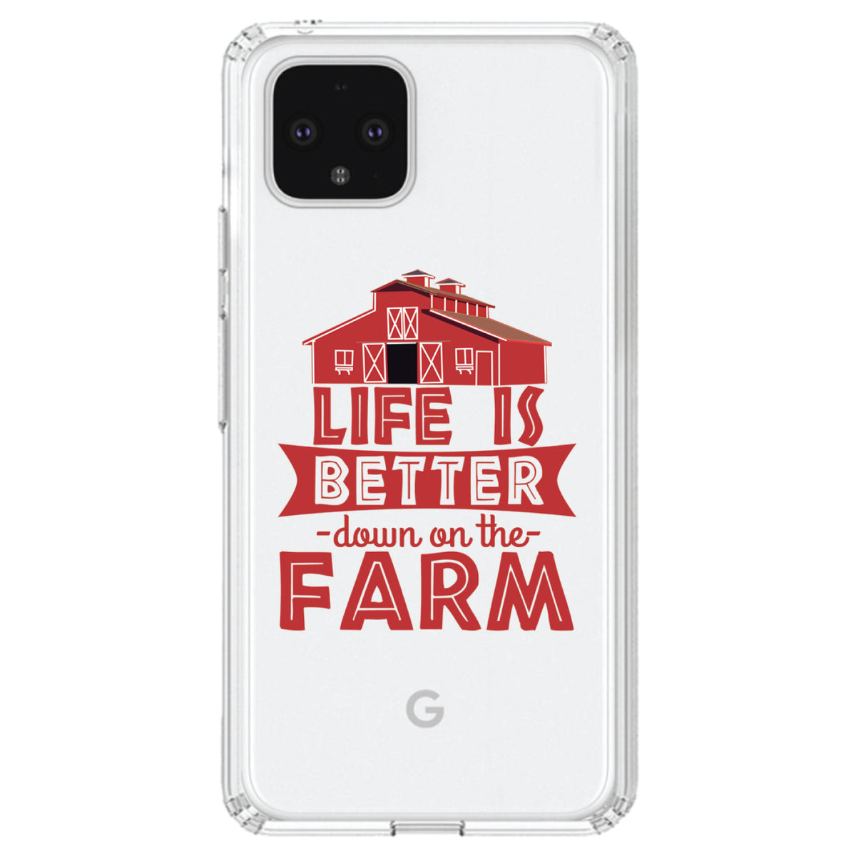 Life is Better Down on the Farm Clear Shockproof iPhone Case, view 23