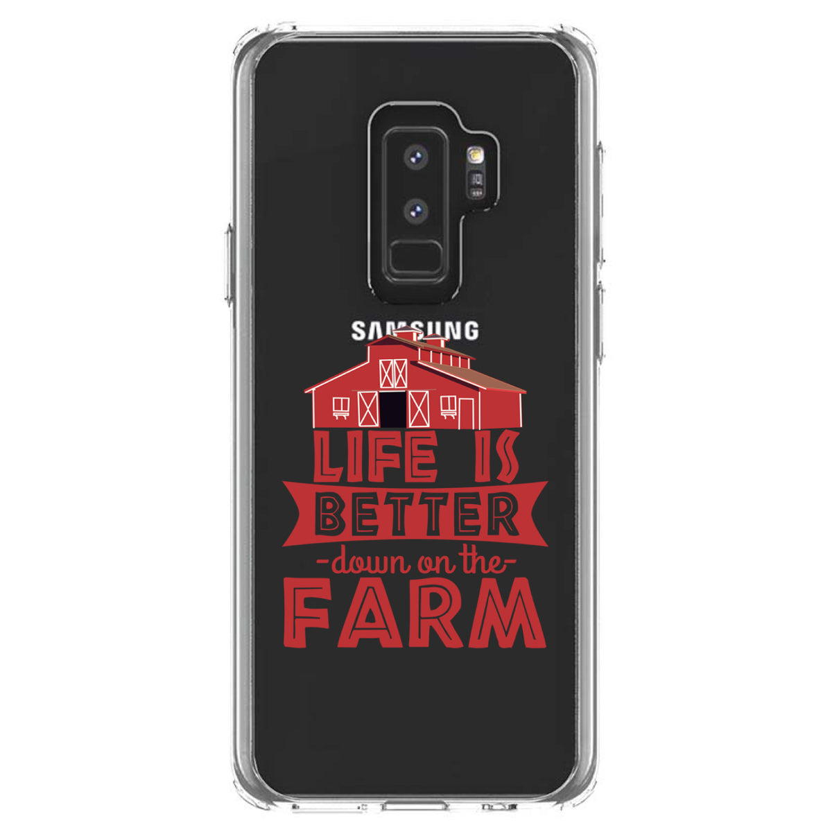 Life is Better Down on the Farm Clear Shockproof iPhone Case, view 20