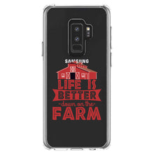 DistinctInk® Clear Shockproof Hybrid Case for Apple iPhone / Samsung Galaxy / Google Pixel - Life is Better Down on the Farm