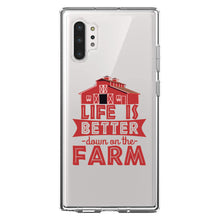 DistinctInk® Clear Shockproof Hybrid Case for Apple iPhone / Samsung Galaxy / Google Pixel - Life is Better Down on the Farm