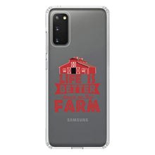 DistinctInk® Clear Shockproof Hybrid Case for Apple iPhone / Samsung Galaxy / Google Pixel - Life is Better Down on the Farm