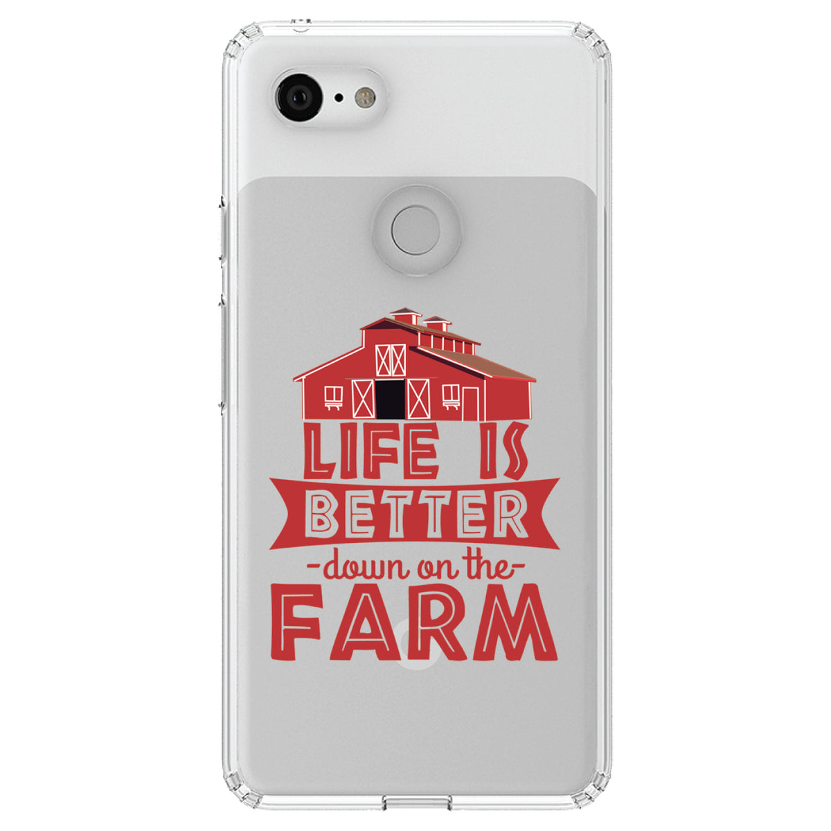 Life is Better Down on the Farm Clear Shockproof iPhone Case, view 22