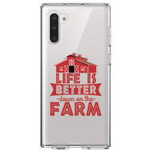 DistinctInk® Clear Shockproof Hybrid Case for Apple iPhone / Samsung Galaxy / Google Pixel - Life is Better Down on the Farm