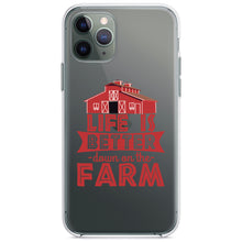 DistinctInk® Clear Shockproof Hybrid Case for Apple iPhone / Samsung Galaxy / Google Pixel - Life is Better Down on the Farm