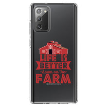 DistinctInk® Clear Shockproof Hybrid Case for Apple iPhone / Samsung Galaxy / Google Pixel - Life is Better Down on the Farm