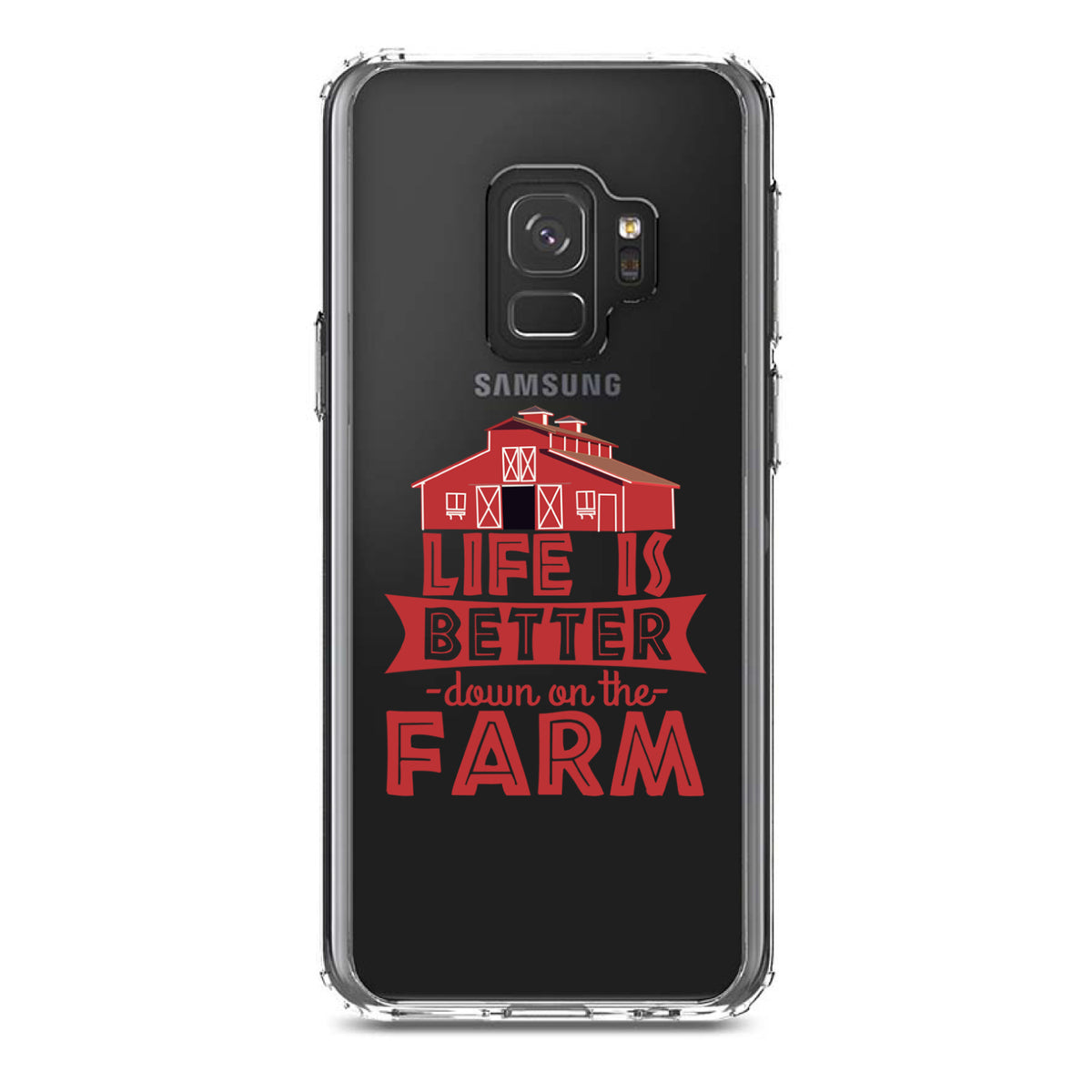 Life is Better Down on the Farm Clear Shockproof iPhone Case, view 19