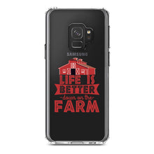 DistinctInk® Clear Shockproof Hybrid Case for Apple iPhone / Samsung Galaxy / Google Pixel - Life is Better Down on the Farm