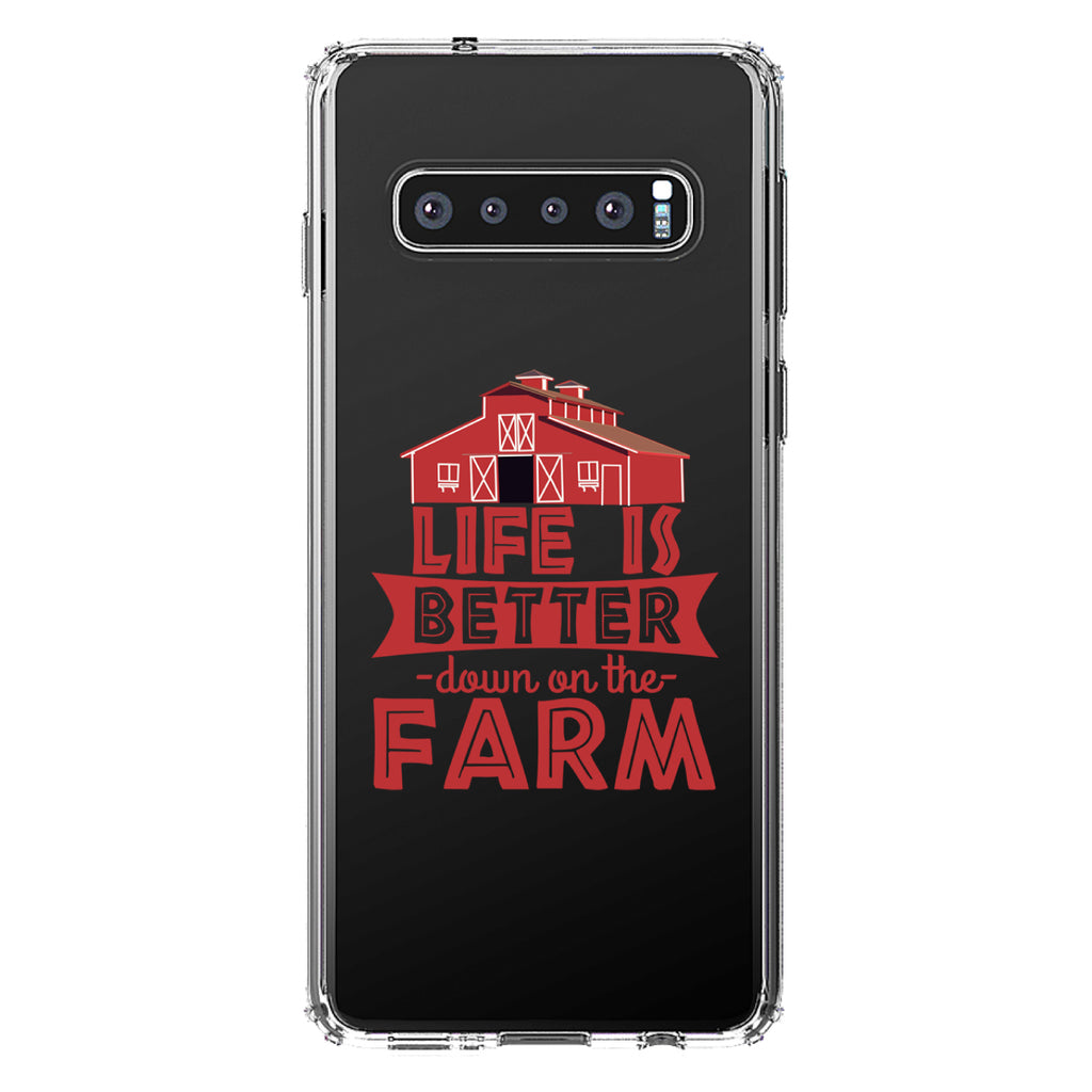 Life is Better Down on the Farm Clear Shockproof iPhone Case, view 16