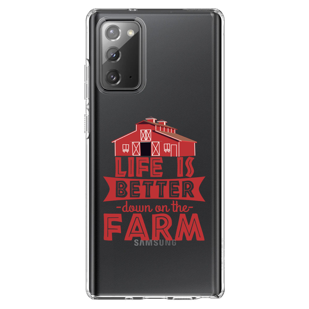 Life is Better Down on the Farm Clear Shockproof iPhone Case, view 7