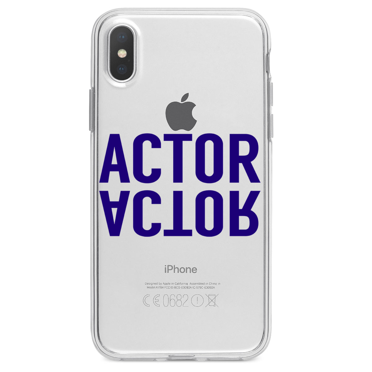 Actor (Reflection) Clear Shockproof iPhone Case, view 3