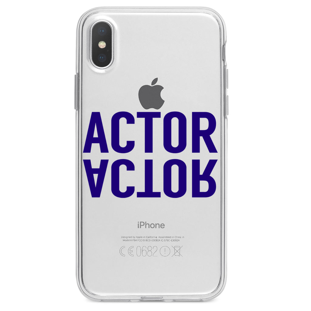 Actor (Reflection) Clear Shockproof iPhone Case, view 2